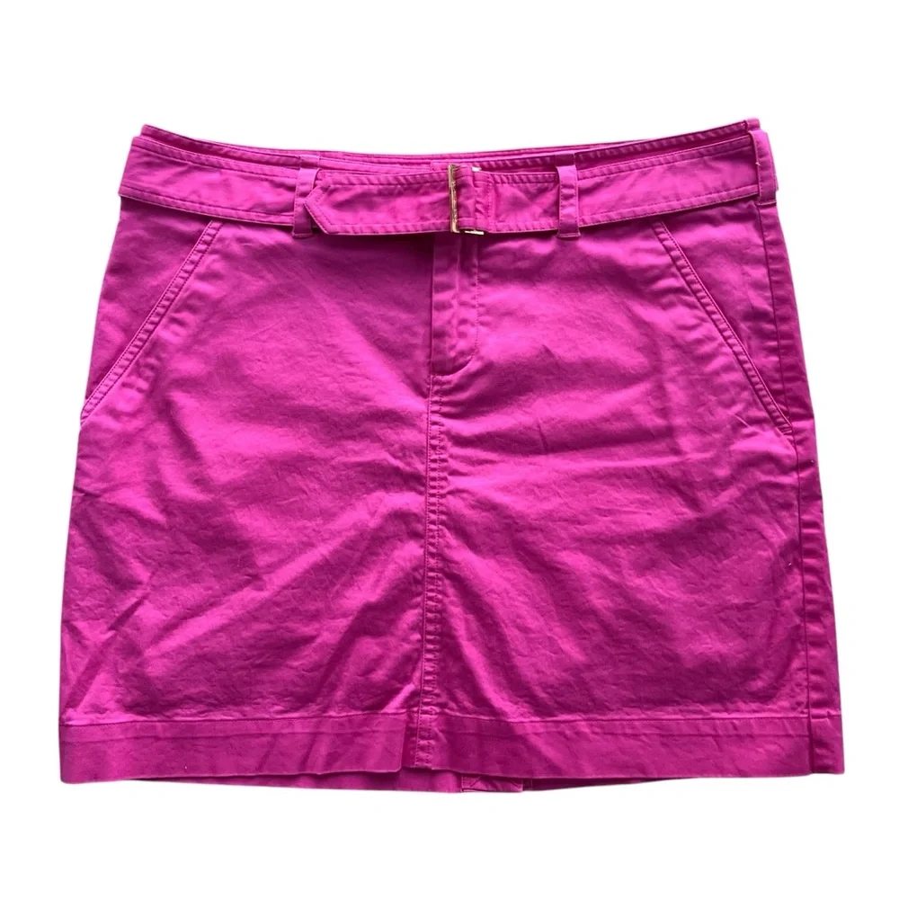 Ralph Lauren Golf Womens 8 Barbie Pink Golf Activewear Belted Cotton Skort Skirt